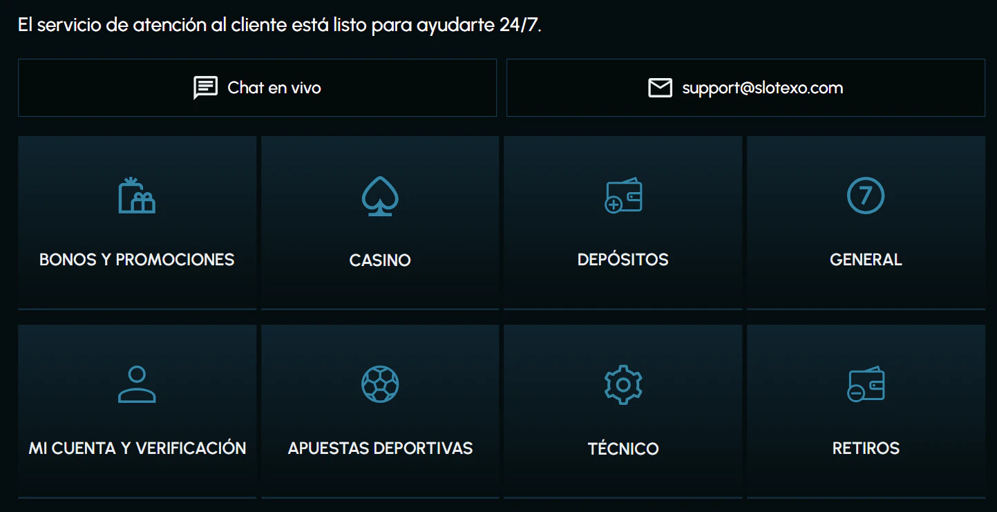 Slotexo: atención al cliente cuando la necesitas